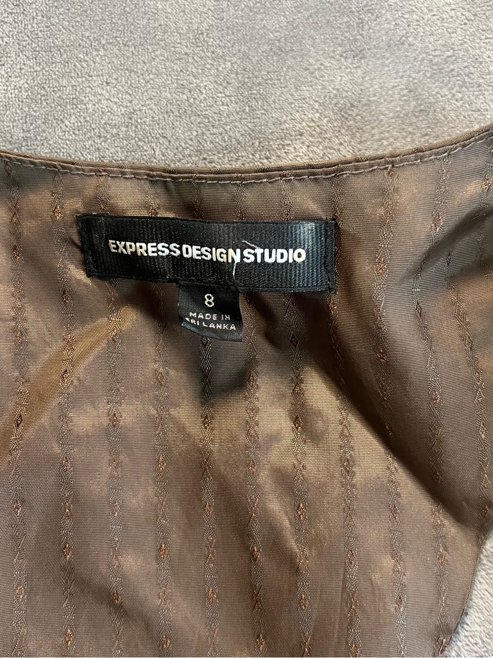Express brown patterned lining jacket - Picture 2 of 8